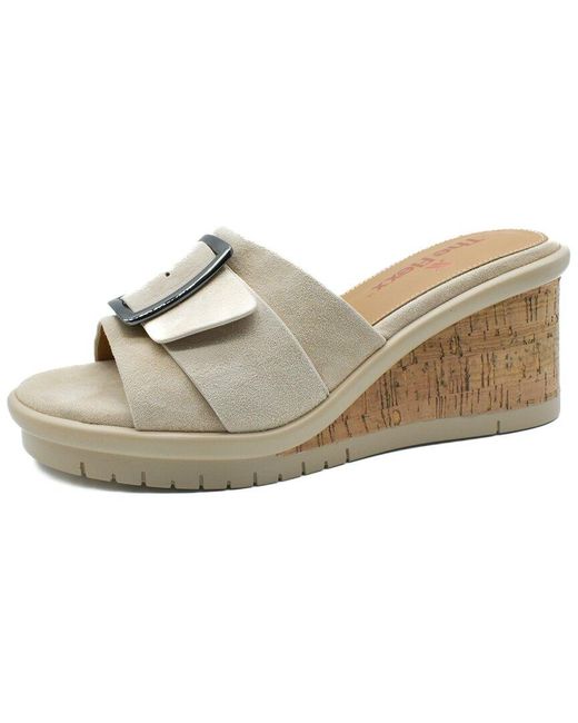 The Flexx Natural Mara Suede Sandal