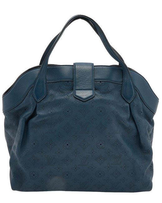 Louis Vuitton Blue Mahina Leather Cirrus Mm (Authentic Pre-Owned)