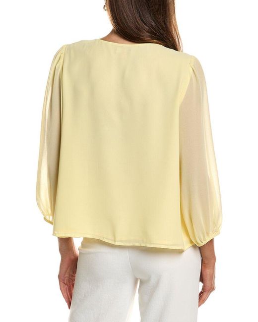 Vince Camuto Yellow Ruffle Blouse