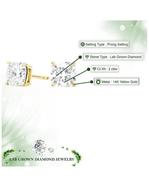 Amairah Metallic 14K 2.00 Ct. Tw. Lab-Grown Diamond Earrings