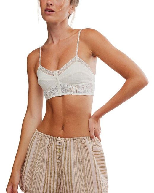 Free People Brown Rosie Longline Bralette