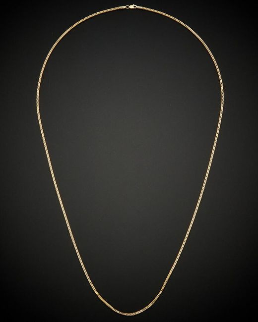 Italian Gold Black 14k Franco Link Necklace