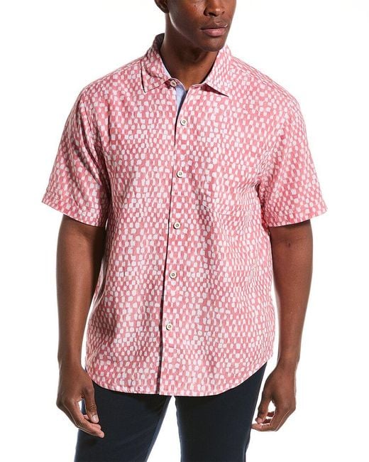 Tommy Bahama Pink Coconut Point Sandbar Geo Shirt for men