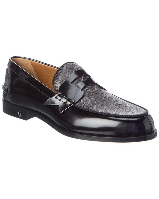 Christian Louboutin Men's Penny No Back Leather Loafers