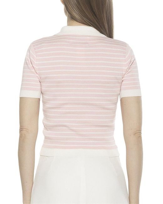 Alexia Admor White Elani Polo Shirt