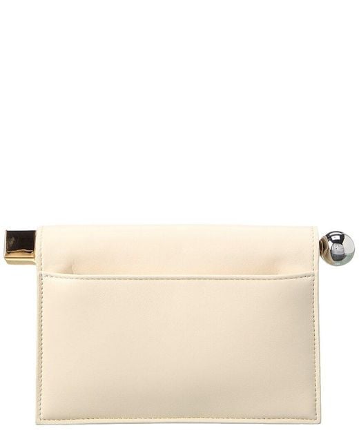 Jacquemus Natural The Small Rond Carre Leather Clutch