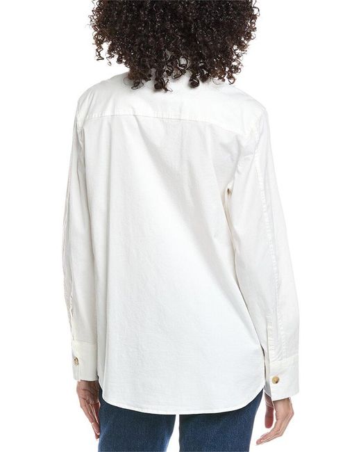Vince White Washed Shirt Jacket