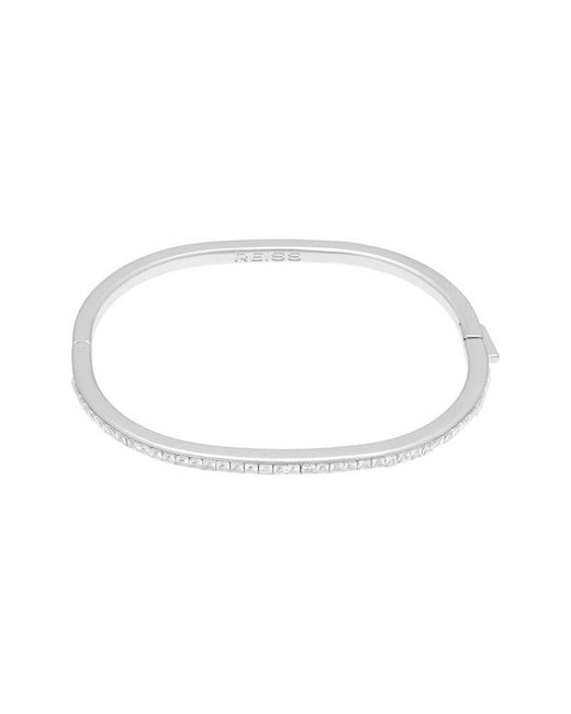 Reiss White Myles Cz Modern Crystal Bangle