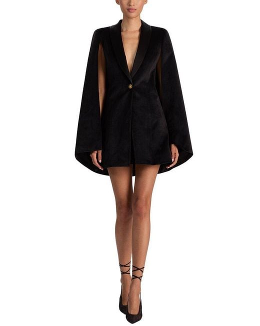 Alice + Olivia Black Esther Shawl Collar Blazer