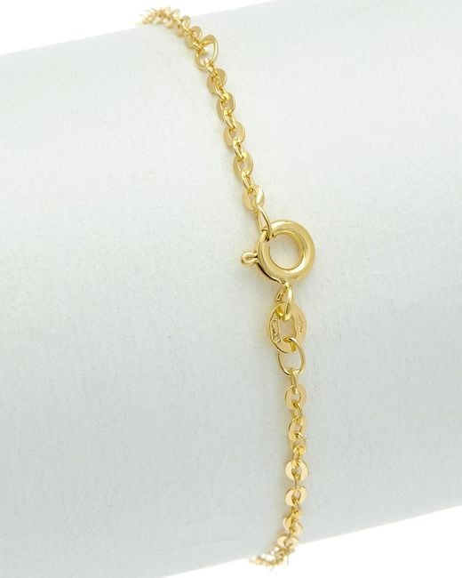 Italian Gold White 18k Cable Link Adjustable Link Id Bracelet