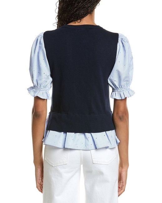 Nanette Lepore Blue Twofer Sweater