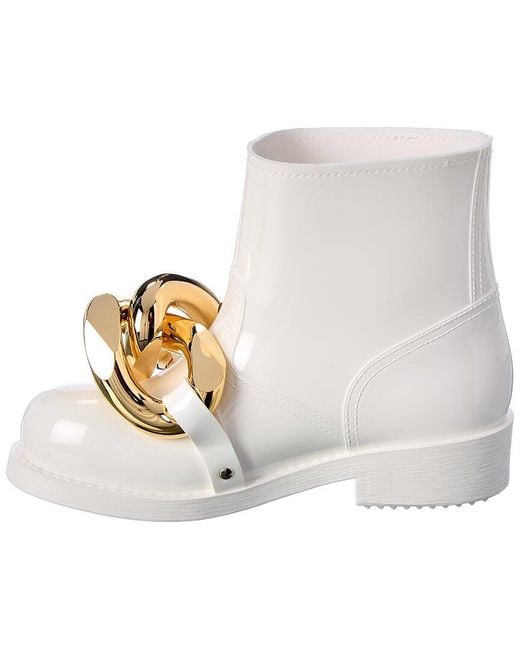 J.W. Anderson White Chain Rubber Boot