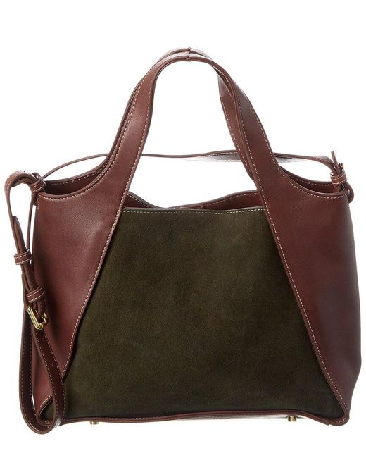 J.McLaughlin Brown Brielle Suede & Leather Tote