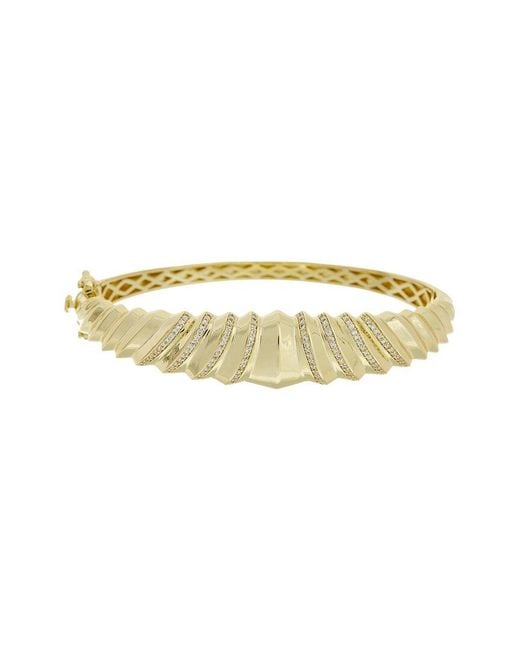 Juvell Metallic 18K Plated Cz Bangle Bracelet