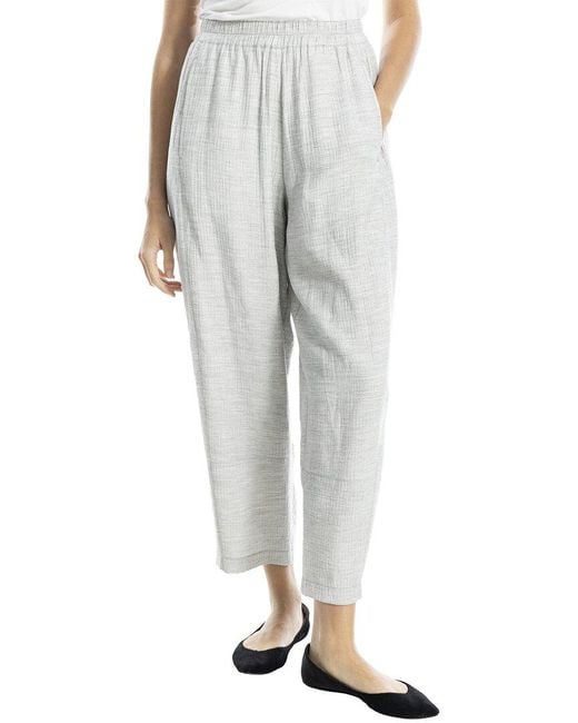 Max Studio Gray Elastic Waist Crop Pant
