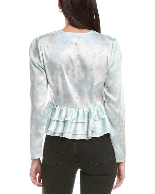 To My Lovers Blue Floral Top