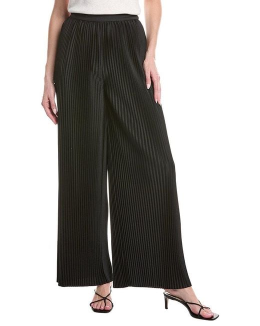 Fabiana Filippi Black Pleated Jersey Straight Fit Trouser