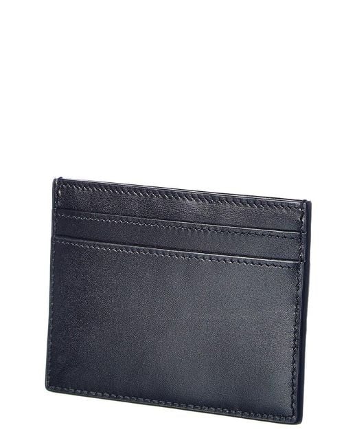 Saint Laurent Blue Monogram Leather Card Case