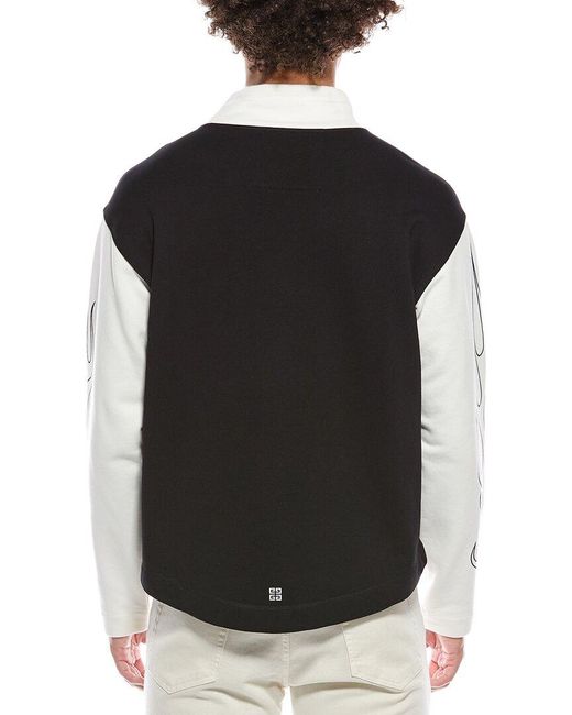 Givenchy Black Dragon Print Mock Neck Sweatshirt for men