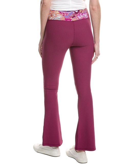 Johnny Was Red Bee Active Ribbed Baby Bell Pant