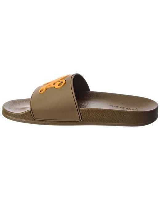Palm Angels Brown Pa Monogram Pool Slide for men