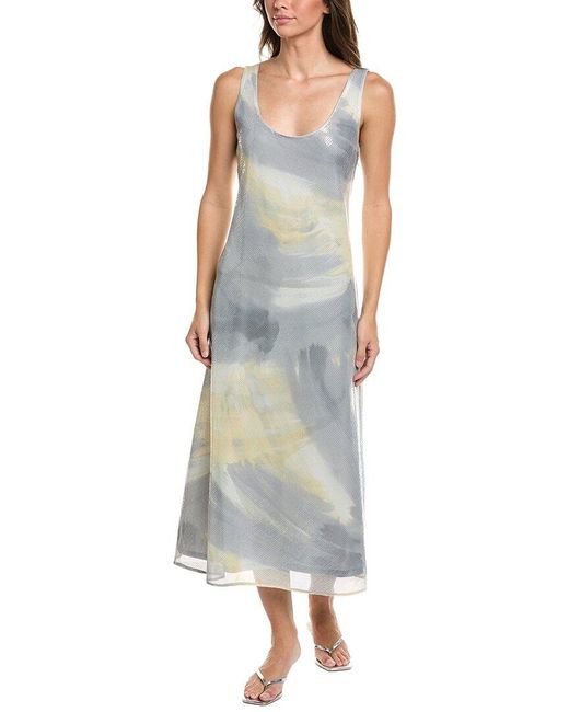 Kenneth Cole Blue Long Slip Dress