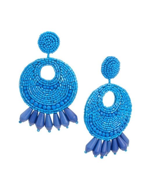 Kenneth Jay Lane Blue Dangle Earrings