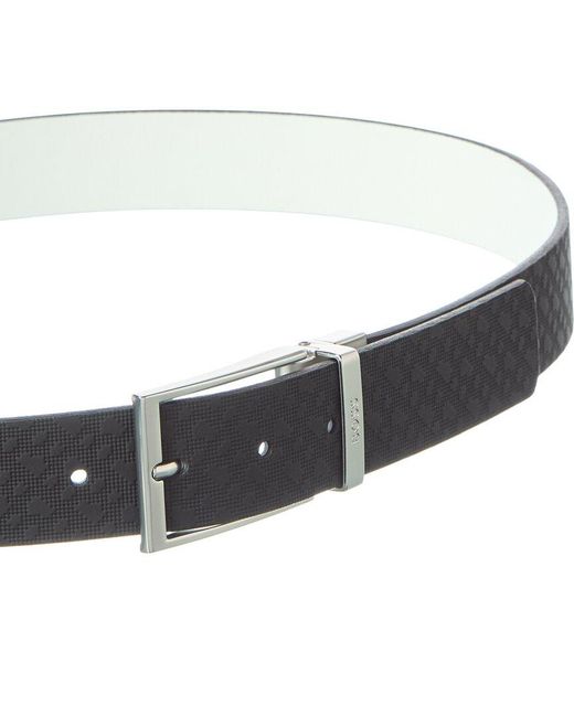 Boss White Tino Bmono Leather Belt for men