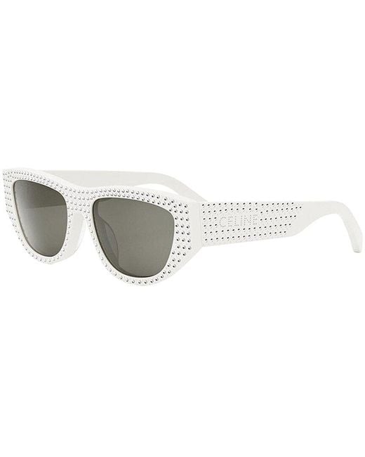 Céline White Cl4278Us 55Mm Sunglasses