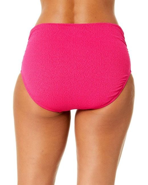 Anne Cole Pink Convertible Shirred Bottom