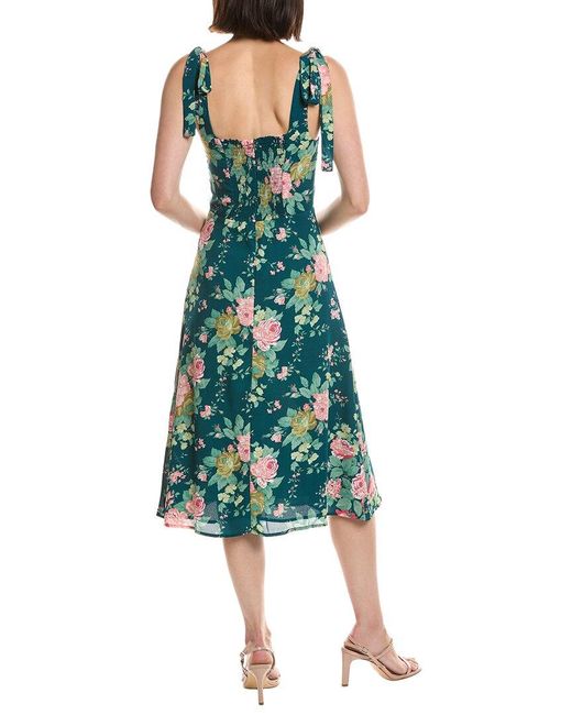 HL Affair Green Sleeveless Midi Dress