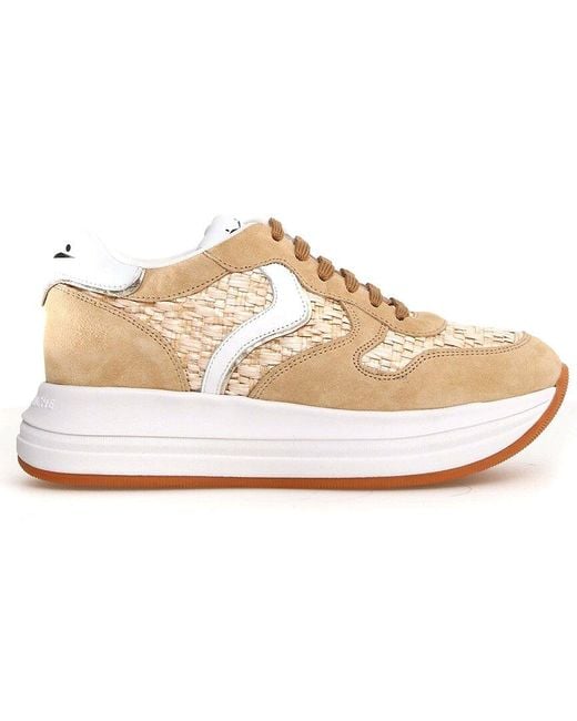 Voile Blanche White Merry Mesh & Leather Sneaker