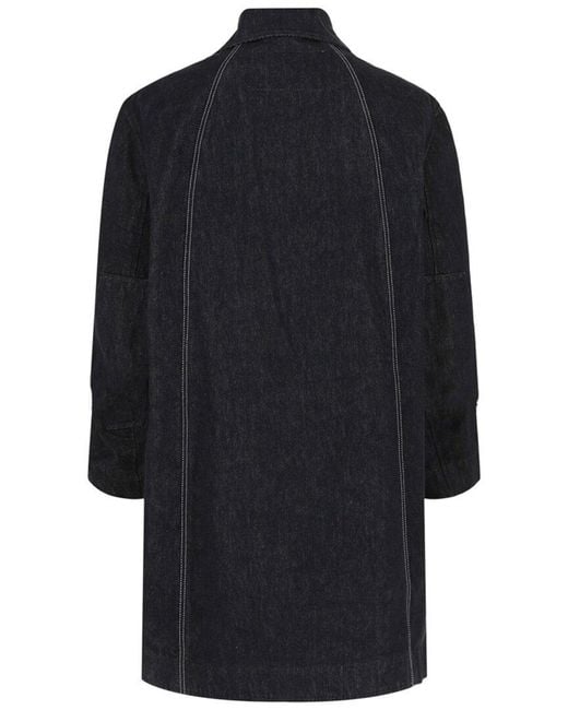 Ferragamo Black Denim Button-Up Jacket for men