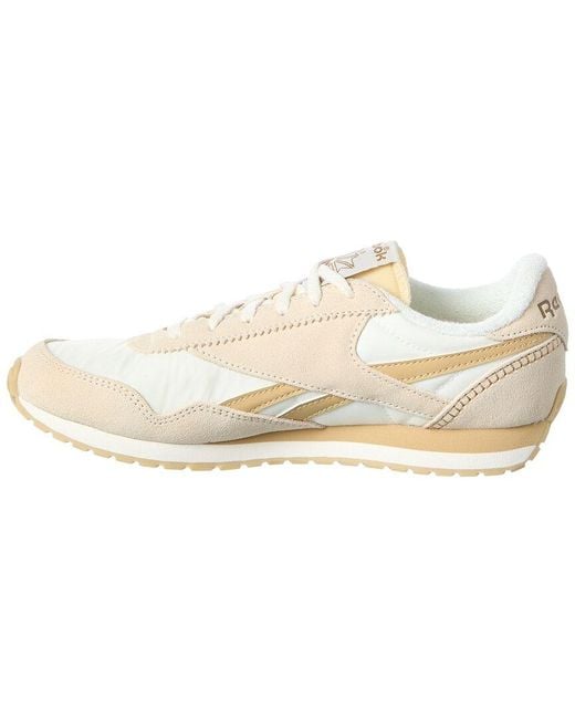 Reebok White Classic Az Canvas & Suede Sneaker