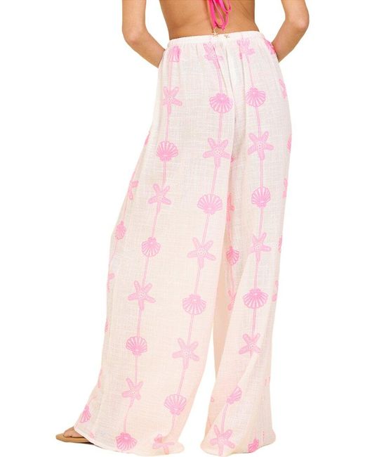 Surf Gypsy Pink Printed Wide Leg Pant