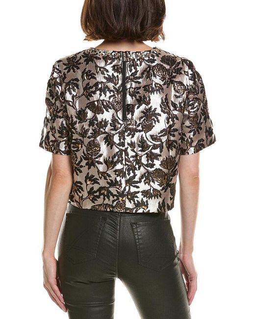 Lilly Pulitzer Black Folie Cropped Top