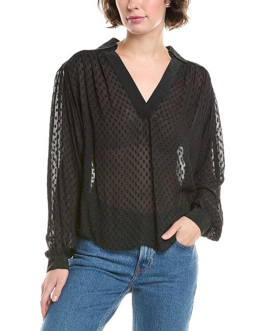 Madewell Black Popover Top