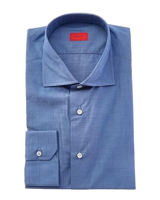 Isaia Blue Dress Shirt for men