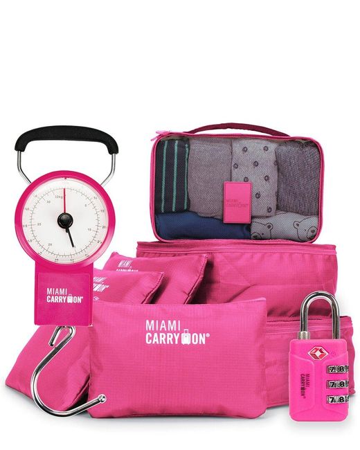 Miami Carryon Pink Essential Travel Kit Combo
