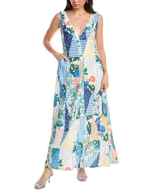 JLuxe Blue Sleeveless Maxi Dress
