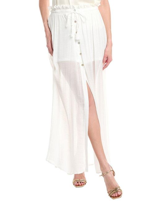 Brook + Lynn White Maxi Skirt