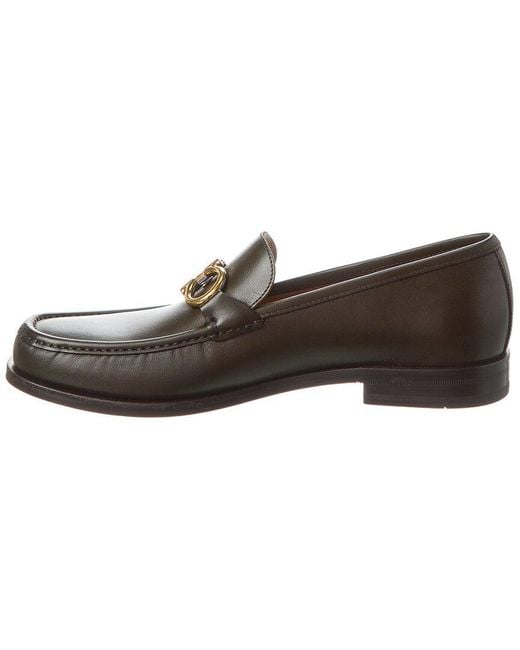 Ferragamo Brown Venice Leather Loafer for men