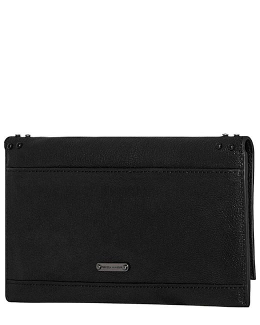 Rebecca Minkoff Black Bowie Studded Leather Wallet Clutch