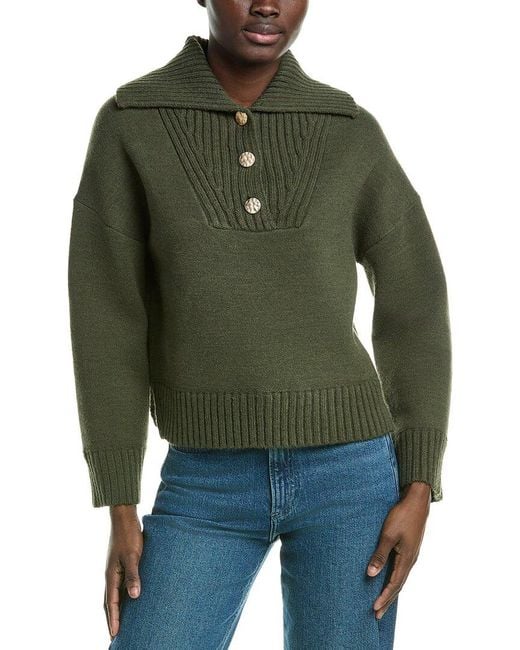 Design History Green Sailor Collar Sweater
