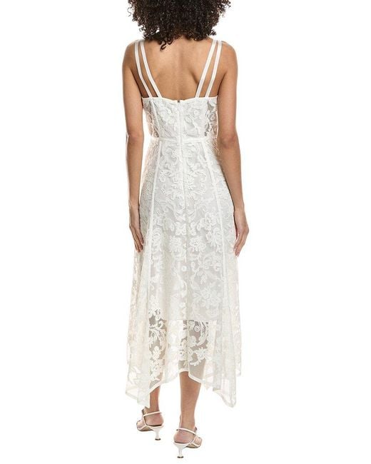 Marchesa White Lace Midi Dress