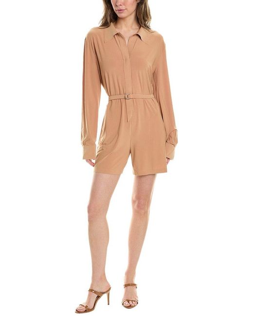 Norma Kamali Natural Shirt Romper