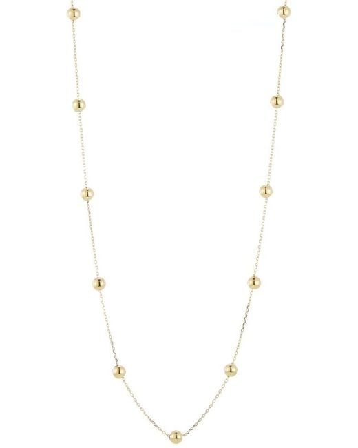 Ember Fine Jewelry White 14K Ball Station Necklace