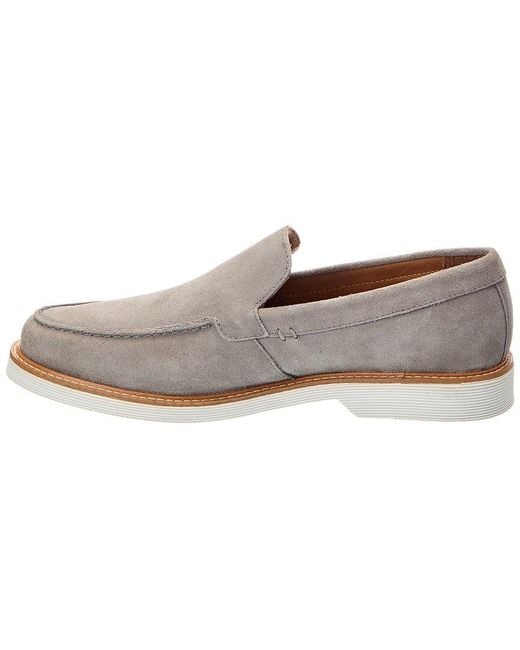 Donald J Pliner White Fifer Suede Loafer for men