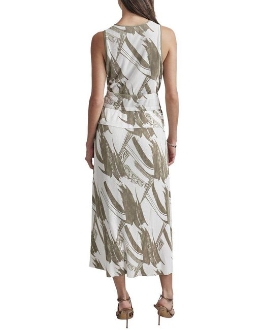 DKNY Natural Sleeveless V-Neck Lined Dress