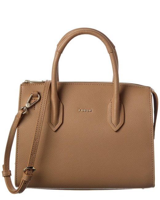 Furla Brown Gardenia Leather Satchel